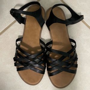 Black Huarache Style Sandals